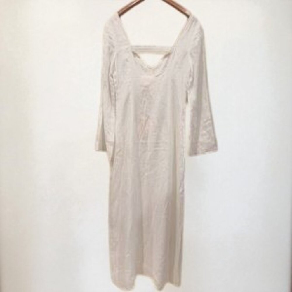 NWT Sancia Zande Linen Maxi Dress in White - Picture 4 of 7